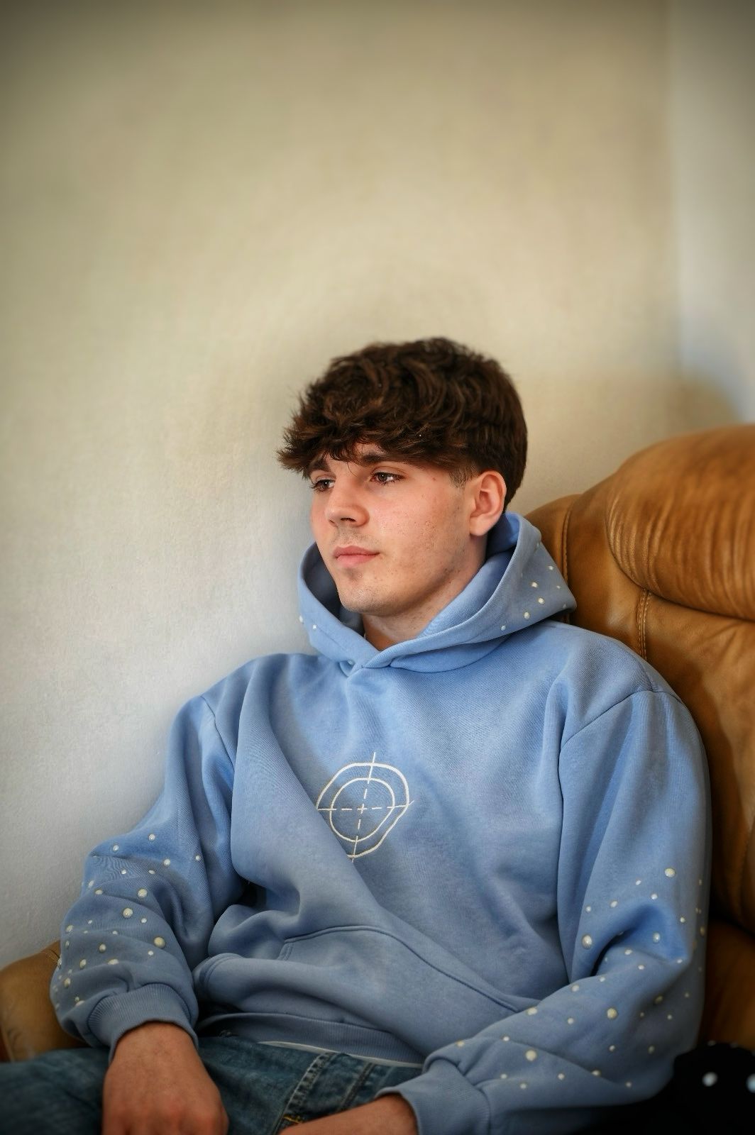 LIGHT BLUE COSMIC HOODIE